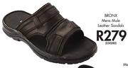 Bronx Mens Mule Leather Sandals