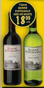 Bonne Esperance Red or White-750ml Each