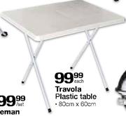 Travola Plastic Table-80cm x 60cm