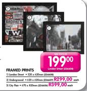 Framed Prints Underground-620x620mm Each