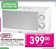 Defy Manual Microwave-20Ltr