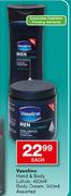 Vaseline Hand & Body Lotion-400ml/Body Cream-500ml Assorted-each