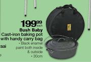Bush Baby Cast-Iron Baking Pot With Handy Carry Bag