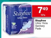 Stayfree Ultra Thins Sanitary Pads-10's