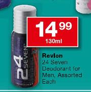Revlon 24 Seven Deodorant for Men, Assorted Each-130ml