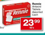 Rennie Antacid Tablets Assorted Each-48's