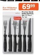 Prestige Steak Knife & Fork Set 12 Piece-Per Set