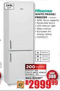 Hisense White Fridge/Freezer-345 Ltr (H345WH)
