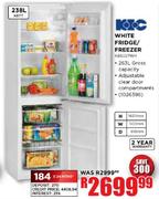 KIC White Fridge/Freezer-263 Ltr (KB5027WH)