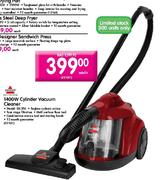 Bissel 1400W Cylinder Vacuum Cleaner (BSL206)