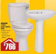 Miami 4 Piece Close Couple Suite White