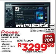 Pioneer Double Din USB/CD/MP3 Player (AVH1450)