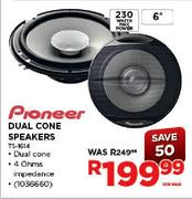 Pioneer Dual Cone Speakers (TS-1614)-Per Pair