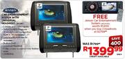 Jensen Car Entertainment System With Universal Headrest (JDV-HR7)-Each