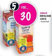 Infacare Juice Assorted-5x200ml