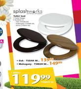 Splashworks Toilet Seat Oak(TSOAK-W)