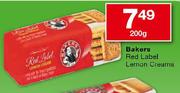 Bakers Red Label Lemon Creams-200gm