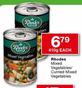 Rhodes Mixed Vegetables/Curried Mixed Vegetables-410gm Each