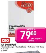 Aro A4 Exam Pad-10 per pack