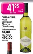 Durbanville Hills Sauvignon Blanc or Chardonnay-12 x 750ml