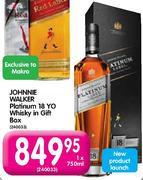 Johnnie Walker Platinum 18 YO Whisky in Gift Box-750ml 
