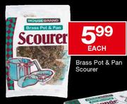 Housebrand Brass Pot & Pan Scourer-Each