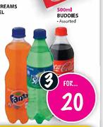 Buddies Assorted-3x500ml