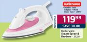 Mellerware Steam Spray & Dry Iron-1200W