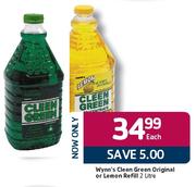 Wynn's Cleen Green Original Or Lemon Refill-2ltr Each