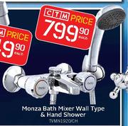 Monza Bath Mixer Wall Type & Hand Shower (TVMN1920/CH) Each