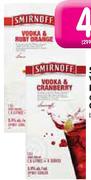 Smirnoff Vodka And Cranberry -1.5L