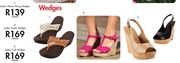 Ladies Weave Thong Wedges