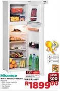Hisense White Fridge/Freezer-168ltr
