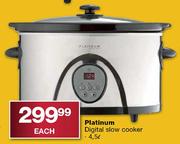 Platinum Digital Slow Cooker-4.5l Each