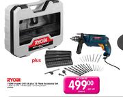 Ryobi Impact Drill Kit Plus 75 Piece Accessory Set - Per Set