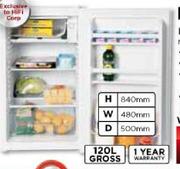 D:sign Bar Fridge (MBF120W)-120L