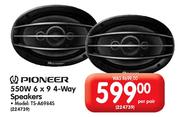 Pioneer 550W 6x9 4 Way Speakers(TS A6984S)-Per Pair