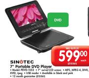 Sinotec 7" Portable DVD Player(PDVD 1052)