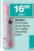 Revlon Perfumed Body Spray For Ladies Assorted-90ml Each