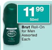 Brut Roll-On For Men Assorted-50ml Each