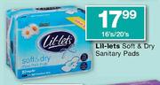 Lil-Lets Soft & Dry Sanitary Pads-16's/20's