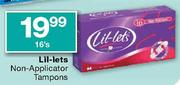 Lil-Lets Non Applicator Tampons-16's