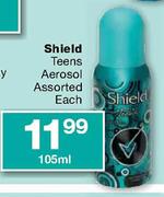 Shield Teens Aerosol Assorted-105ml Each