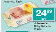 Johnson's Baby Skincare Wipes-80's