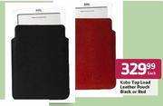 Kobo Top Load Leather Pouch (Black Or Red)-Each