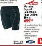 First Ascent Women's 8 Panel Domestique Road Cycling Shorts