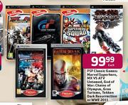 PSP Classic Games Marvel Superhero, MX VS ATV Untamed Or God Of War-Chains Of Olympus-Each