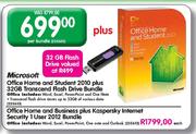 Microsoft Office Home And Business Plus Kaspersky Internet Security 1 User 2012 Bundle-Each