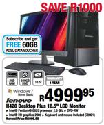 Lenovo H420 Desktop Plus 18.5" LCD Monitor