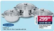 Home Options Roma Cookware Set-6 Piece